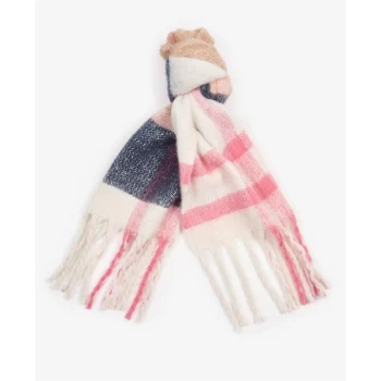 Image of Barbour Isla Tartan Boucle Scarf - Pink PI31