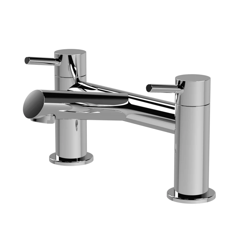 Image of Balterley Minimalist Deck Mounted Bath Filler Tap Chrome Balterley Silver