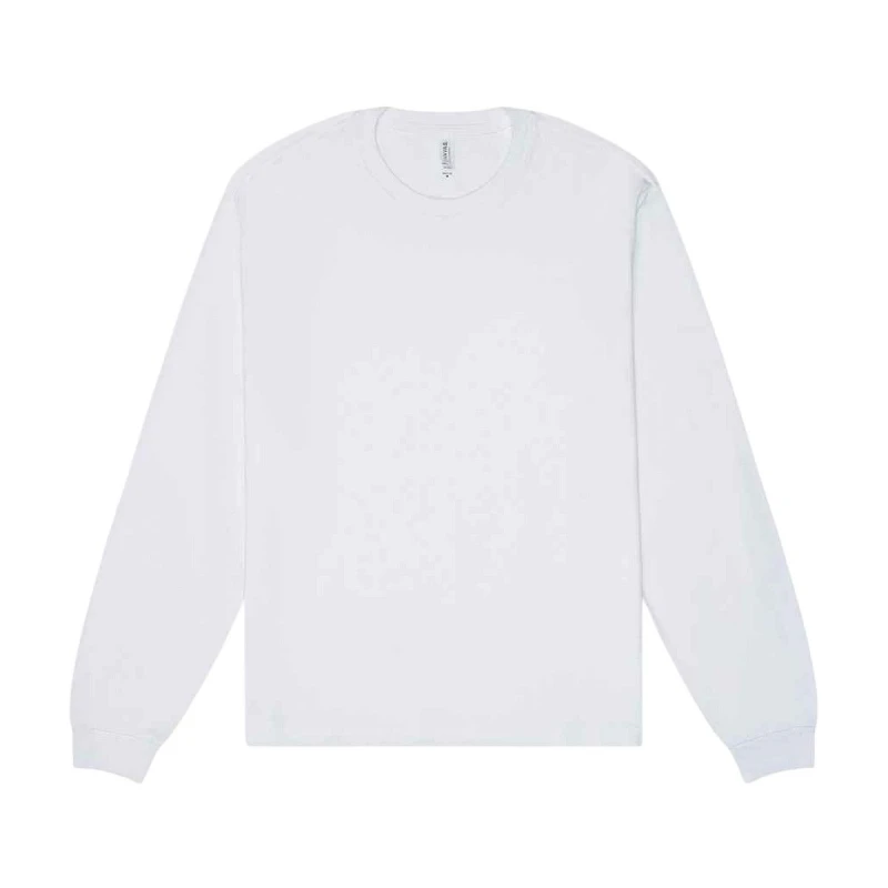 Image of Bella + Canvas Mens Heavy Boxy Long-Sleeved T-Shirt in White Size: Medium White Male M