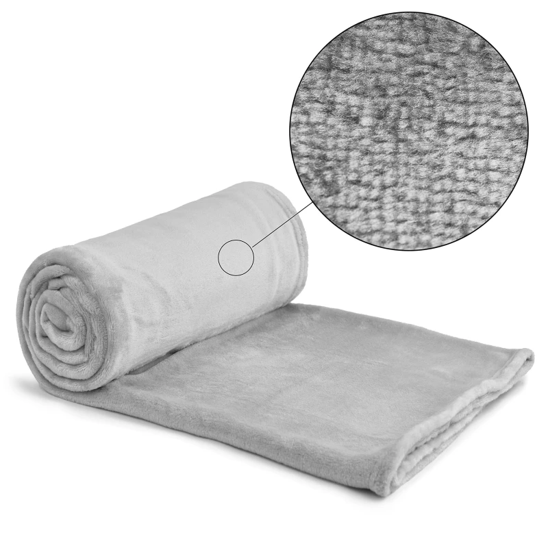 Image of Emma Barclay Snug Flannel Fleece Blanket Super Soft Throw Blankets 50x60in Silver 41564111000