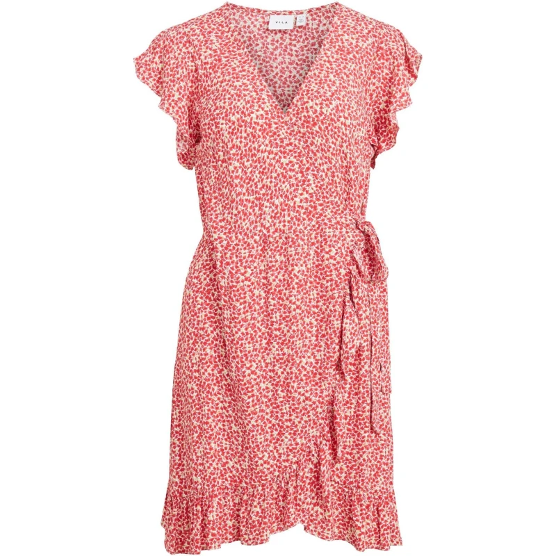 Image of Vila Womens Fini Long-Sleeve Blouse Valiant Poppy female 10 (S)