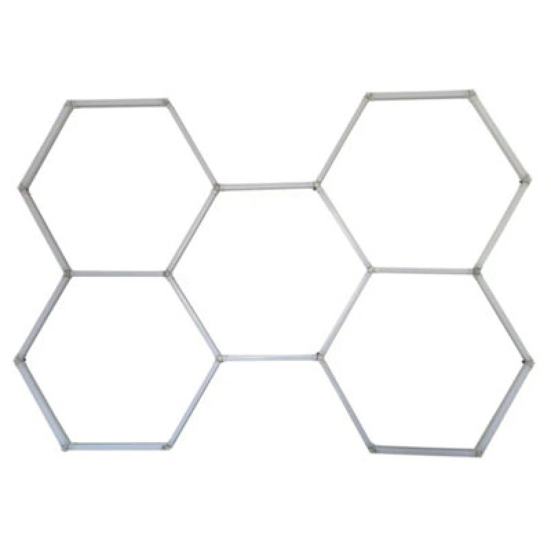 Image of ENER-J 160W Modular Hexagon LED Garage & Showroom Ceiling Light Kit 6500K Cool White - T5 Tube System Size: 25cm diameter x 19cm high White Unisex