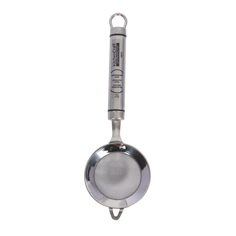 Image of Kitchencraft Oval Handled Professional Stainless Steel 7cm Sieve Metallics