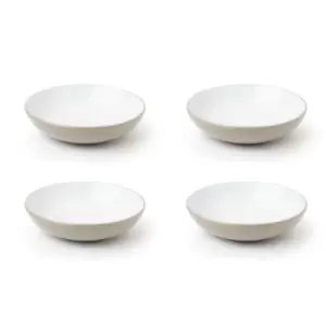 Image of Sabichi 4 Piece Two Tone Gloss Stoneware Pasta Bowl Set - Putty