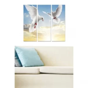 Image of MDFFTR1016 Multicolor Decorative MDF Painting (3 Pieces)