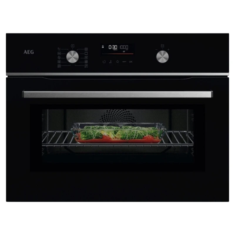 Image of AEG GK6NK401B Series 6000 Built In Combi Microwave For Tall Housing - BLACK GK6NK401B