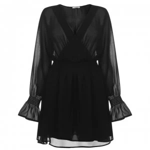 Image of NA-KD Lace V Neck Dress - Black