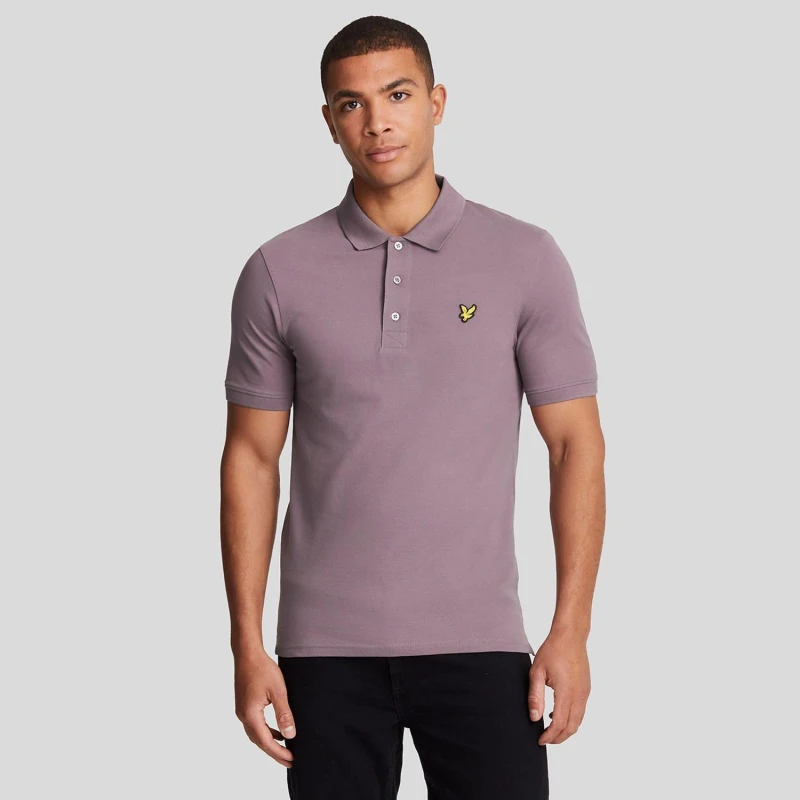 Image of Lyle & Scott Plain Polo Shirt Highland Mauve S