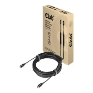 Image of Club 3D USB 3.2 Gen 2 / DisplayPort 1.4 USB Type-C kabel - 5m - Black