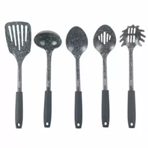 Image of Russell Hobbs Rh01401 Nightfall Stone Kitchen Utensil 5 Piece Set - Blue Marble