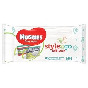 Image of Huggies Style on the Go Refill Pure Baby Wipes