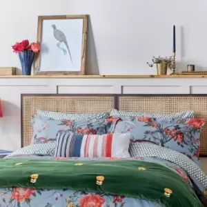 Image of Joules Chinoise Floral Single Duvet Cover Set, Blue