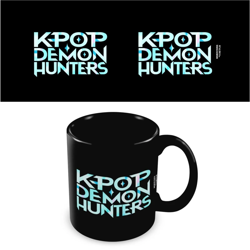 Image of K-pop Demon Hunters (k-pop Logo) Black Mug, Multi MGB2510456