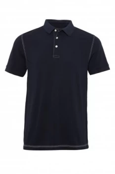 Image of Mens French Connection Triple Stitch Polo Shirt Black