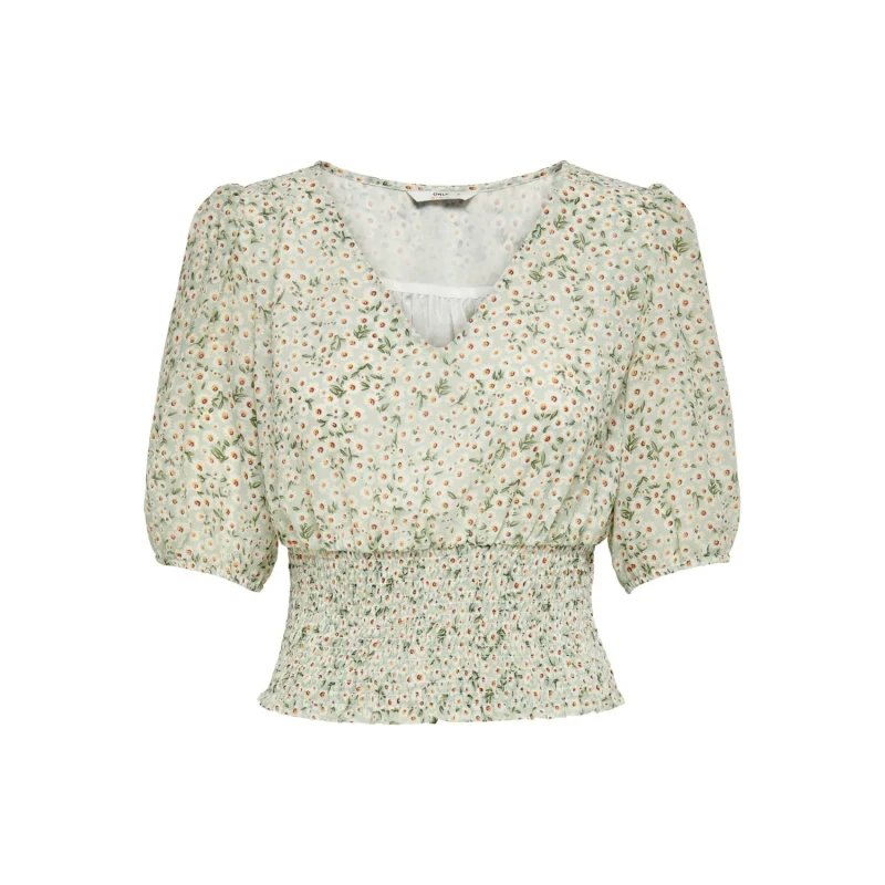 Image of Only Womens T-Shirt Only onlmille mini maria-flower smock Vert Female S