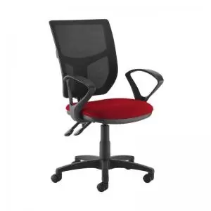 Image of Altino 2 lever high mesh back operators chair with fixed arms - Panama