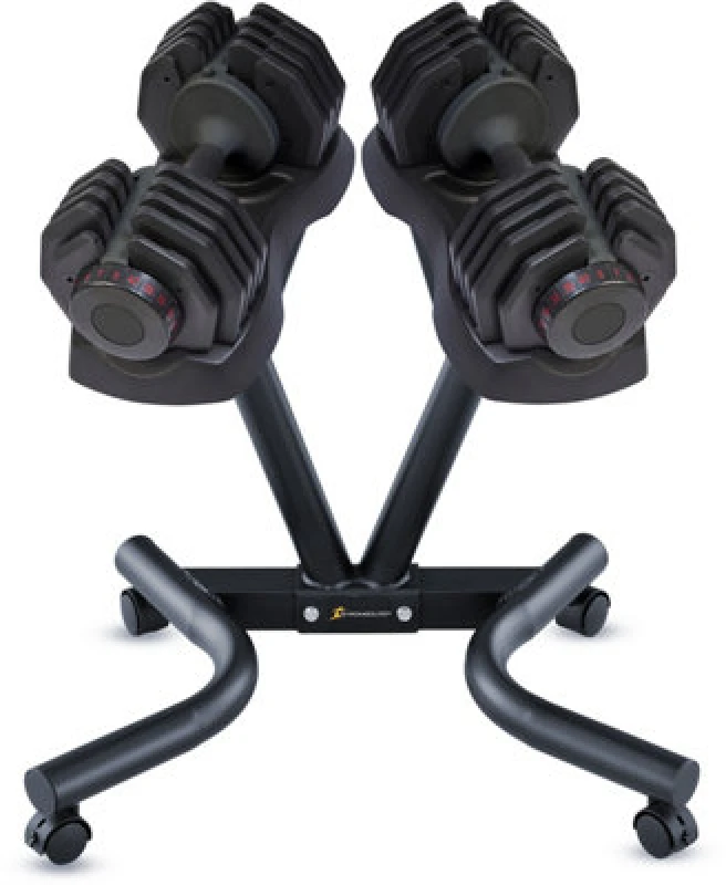 Image of Centurion Supports Strongology Durable Steel Universal Adjustable Dumbbell Floor Stand, Space Saver Adjustable Weights Rack With 2 40Kg Adjustable Du