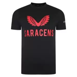 Image of Castore Saracens Logo T Shirt Seniors - Black