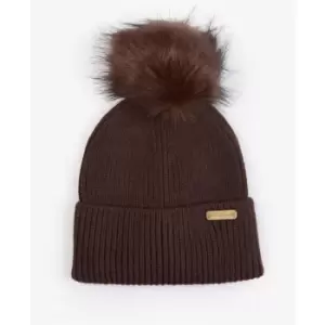 Image of Barbour International Mallory Pom Beanie Hat - Brown