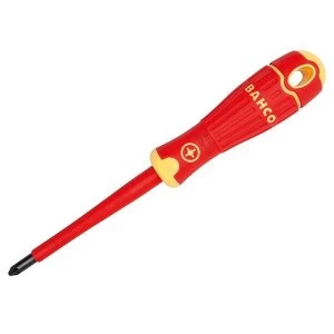 Image of BAHCOFIT Insulated Screwdriver Pozidriv Tip PZ0 x 75mm