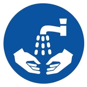 Image of The House Nameplate Company Wash Hands Self-Adhesive Labels, (H)100mm (W)100mm