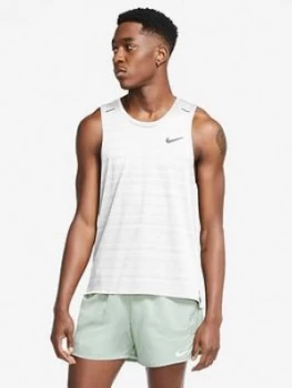 Image of Nike Running Miler Tank, White Size M Men