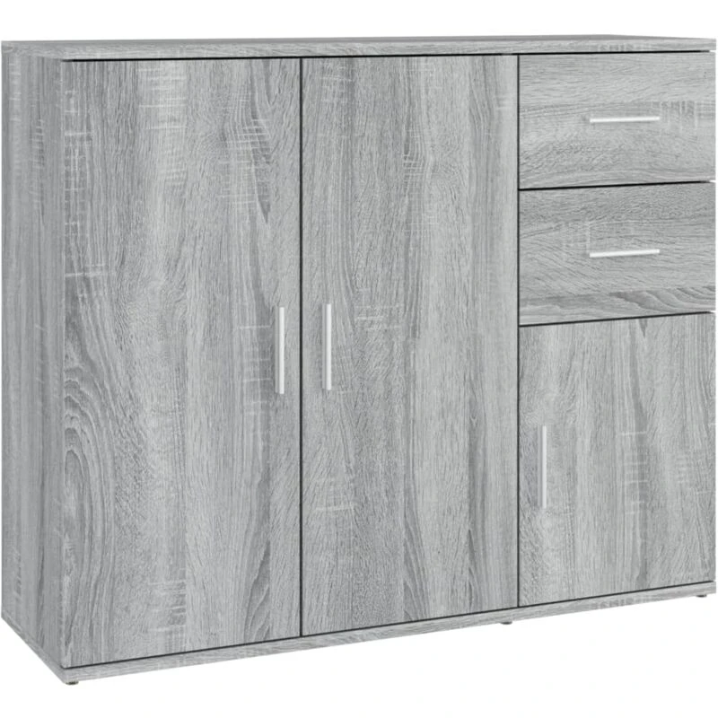 Image of VIDAXL Vidaxl - Sideboard Grey Sonoma 91x29.5x75cm Engineered Wood 8720845736262