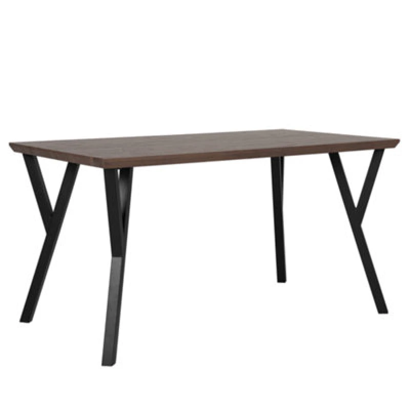 Image of Beliani Dining Table Bravo Dark Brown 140 Cm 80 Cm