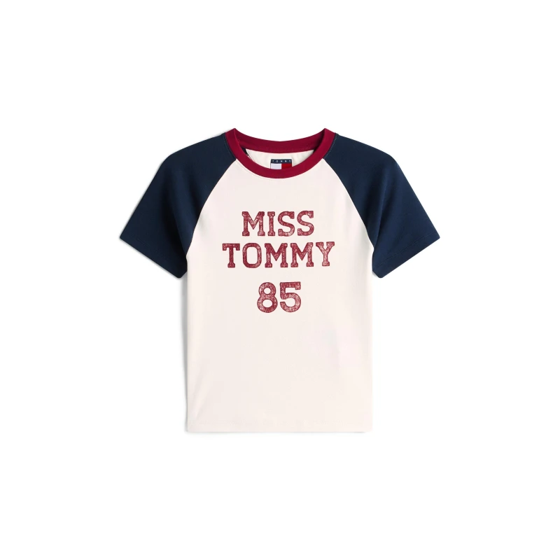 Image of Tommy Jeans Womens Miss T T-Shirt Ancient White female 10 (S)