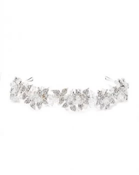 Image of Jon Richard Silver Leaf & Bead Headband