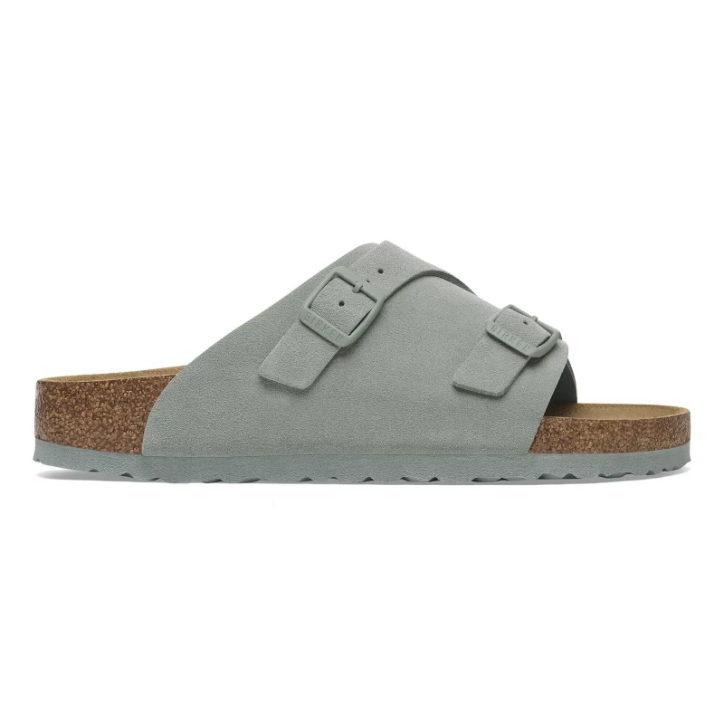 Image of Birkenstock Suede leather sandals Birkenstock Zurich Gris Unisex 38 Etroit