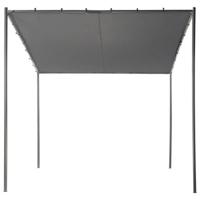 Image of Beliani Gazebo Vimino Metal 282cm 294cm Dark Grey