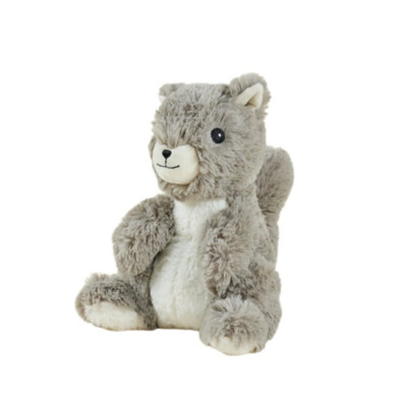 Image of Warmies Plush Grey Squirrel Microwavable Weighted Teddy, Lavender Scented, Hot Or Cold For Relaxation & Relief
