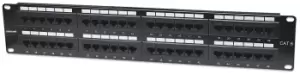 Image of Intellinet Patch Panel, Cat6, UTP, 48-Port, 2U, Black