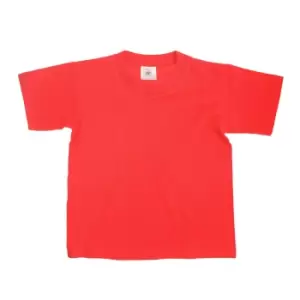 Image of B&C Kids/Childrens Exact 150 Short Sleeved T-Shirt (3-4) (Red)
