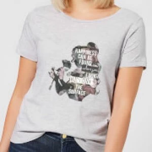 Image of Disney Beauty And The Beast Happiness Womens T-Shirt - Grey - XL