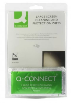 Image of Q Connect Large Screen Cleaning Wipes - 10 Pack
