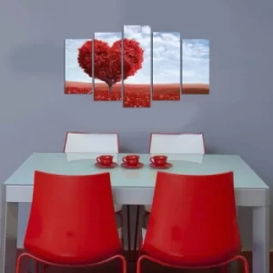 Image of 5PMX-001 Multicolor Decorative MDF Painting (5 Pieces)