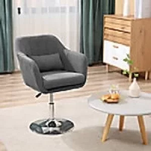 Image of Homcom Swivel Chair for Lumbar Support Dark Grey