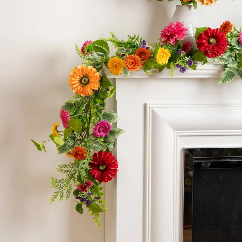 Image of Scottish Everlastings Ltd 155cm Multi Floral Garland Multicolor Unisex