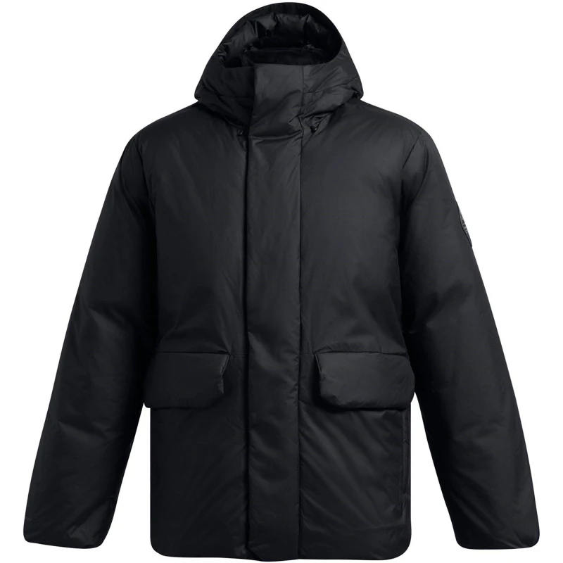 Image of Under Armour Mens Limitless Insulated Heavyweight Tailored Fit Puffer Jacket Black male S
