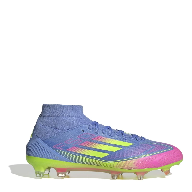 Image of adidas F50 Pro Firm Ground Football Boots Womens Blue/Lemon/Pink female 4.5 (37.3)