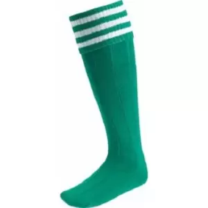 Image of Euro Mens Football Socks (7 UK-11 UK) (Emerald Green/White)