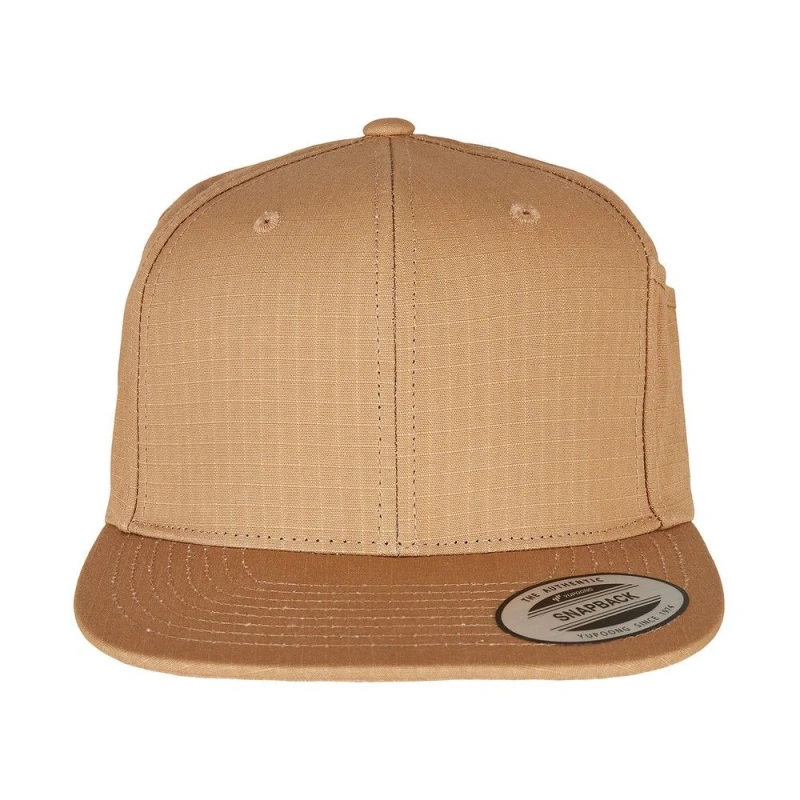Image of Yupoong Mens Flexfit Snapback Cap in Brown Brown Male One Size
