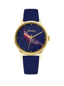 Image of Joules Joules Ren Ladies Navy Pheasant Dial Navy Silicone Strap Ladies Watch