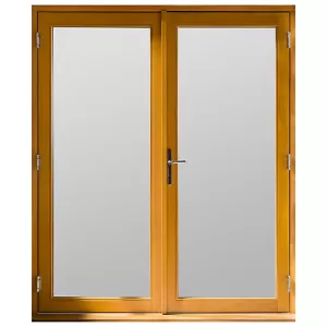 Image of Jeld-wen Kinsley Hardwood French Doors Golden Oak Finish - 5ft