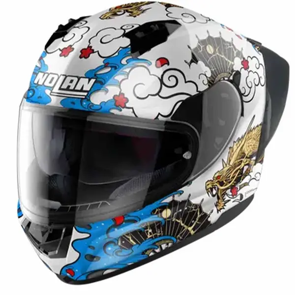 Image of Nolan N60-6 Sport Wyvern 025 Metal White Multicolor Full Face Helmet Size M