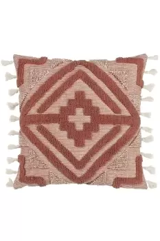 Image of Kalai Geometric Tufted Woven Cotton Cushion