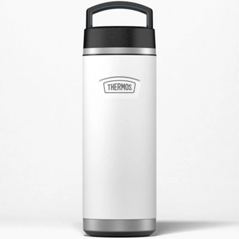 Image of Thermos Icon Series Stainless Steel Bottle 710Ml With Screw Top Lid - White 5.0509E+12