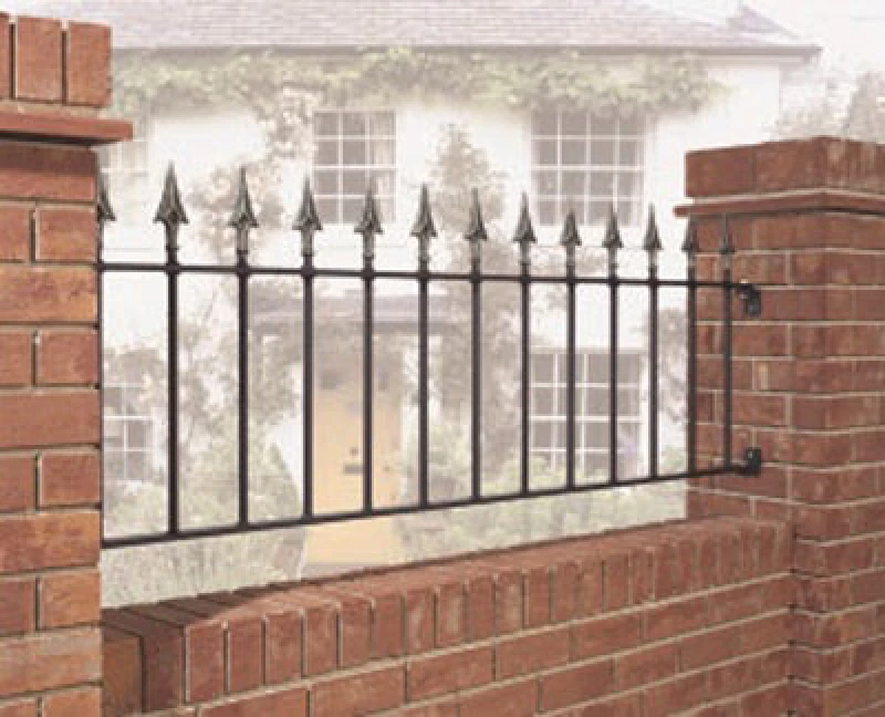 Image of Burbage Iron Craft Balmoral Premium Spear Top Railing Panel Plain Fits Opening - Steel - Fits Gap 1830 mm X 560 mm High - Electro Galv./powder Coated